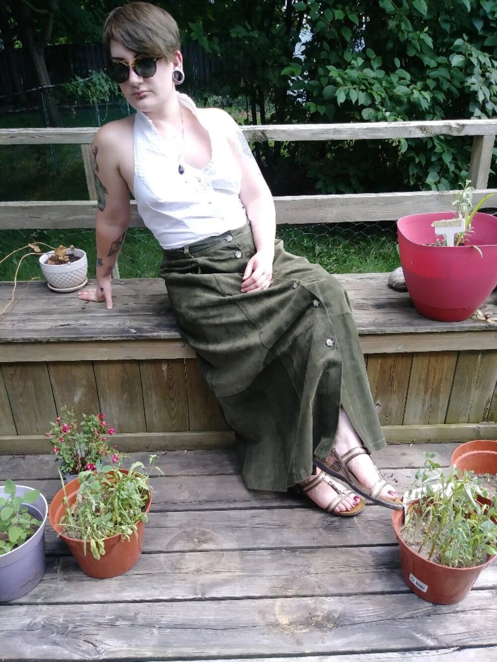 Suede Skirt by Daniel Hechter